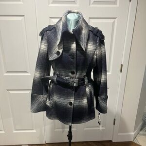 Miss Sixty Navy Plaid Outerwear